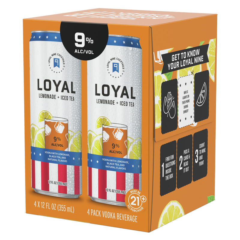 Loyal 9 Lemonade & Iced Tea 4pk 12oz 9% ABV