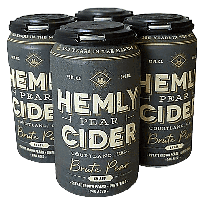 Hemly Cider Brute Pear 4pk 12oz Can