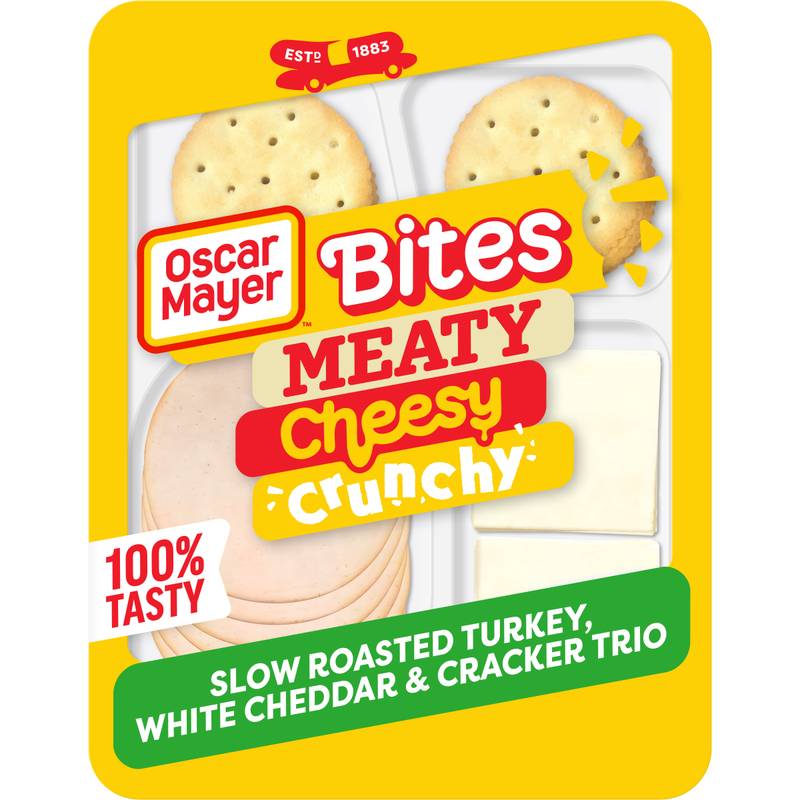 Oscar Mayer Natural Slow Roasted Turkey & White Cheddar Cheese with Whole Wheat Crackers - 3.3oz