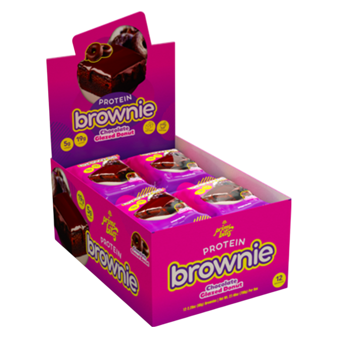 Prime Bites Protein Brownie Chocolate Glazed Donut Case 12 CT