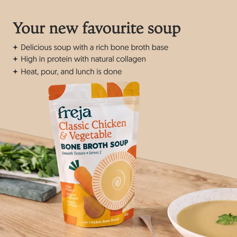 Freja Classic Chicken & Vegetable Bone Broth Soup, 560g