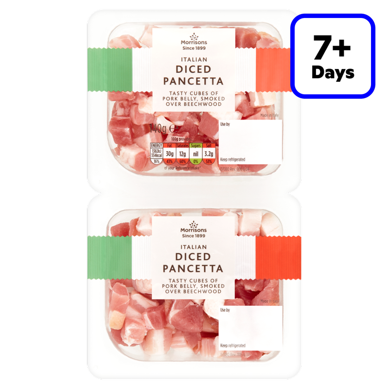 Morrisons Diced Italian Pancetta, 2 x 70g
