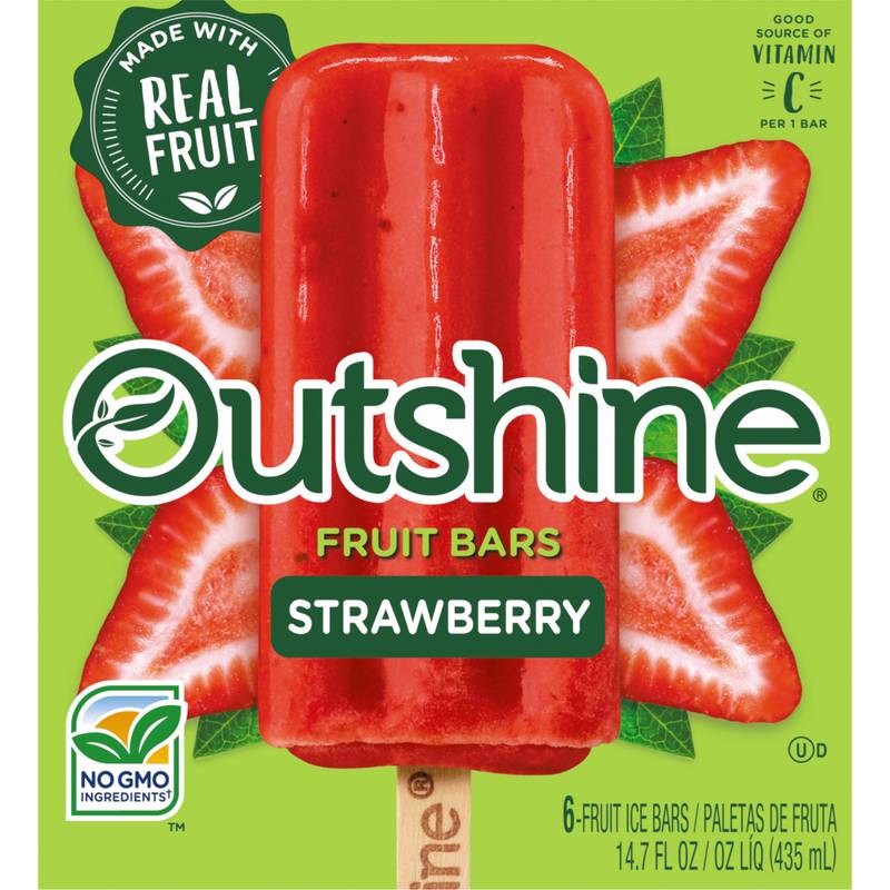 Outshine Strawberry Frozen Fruit Bars, 6ct
