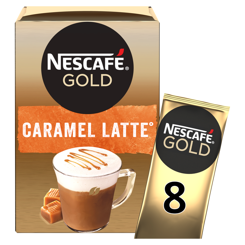 Nescafe Cafe Menu Latte Caramel 8 Sachets, 136g