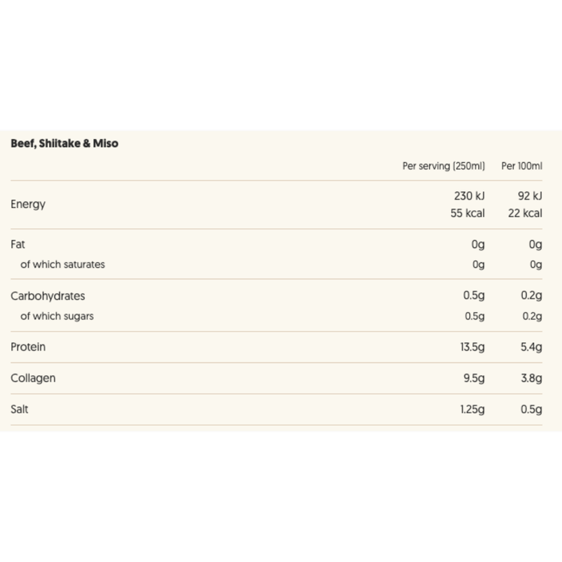 Freja Beef, Shiitake & Miso Bone Broth, 500ml