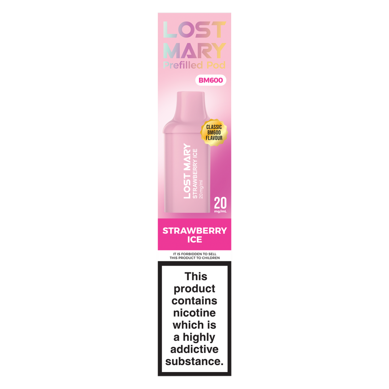 Lost Mary BM600 Prefilled Pods Strawberry Ice 20mg/ml, 2pcs