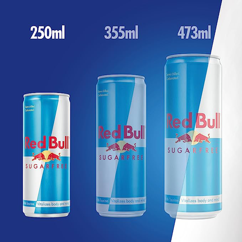 Red Bull Energy Drink Sugar Free, 8 x 250ml