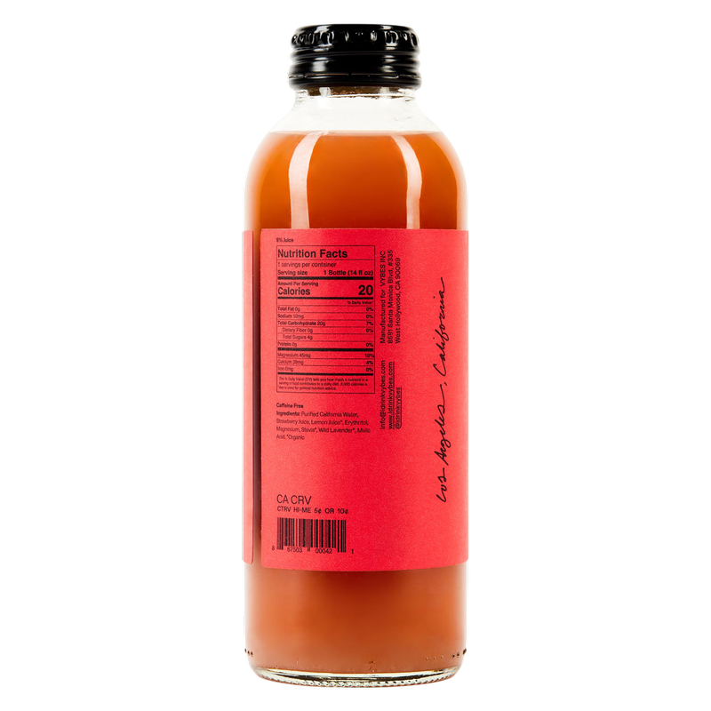 VYBES Strawberry Lavender Mood Drink 14oz Btl