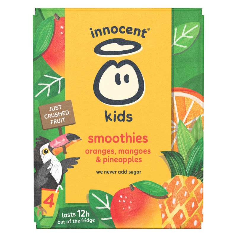 Innocent Just For Kids Orange Mango & Pineapple Smoothie, 4 x 150ml