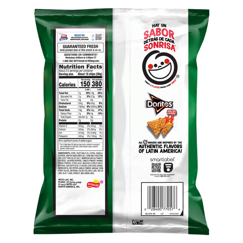 Doritos Salsa Verde 2.625oz