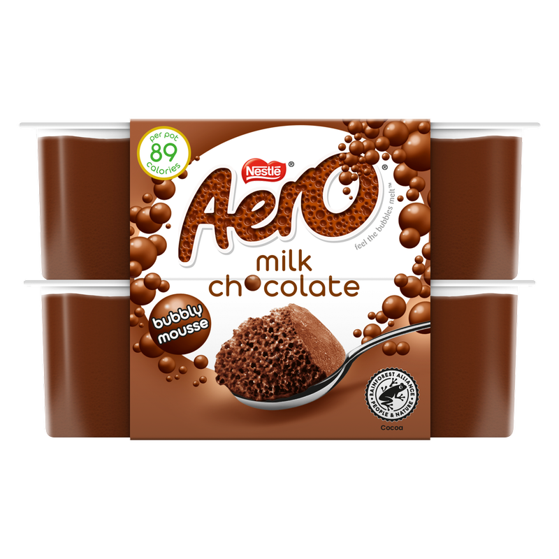 Aero Milk Chocolate Mousse, 4 x 59g
