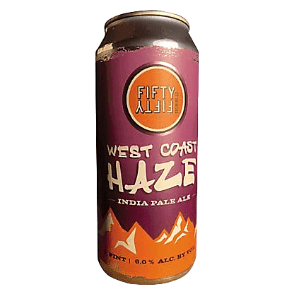 Fifty Fifty Brewing West Coast Haze IPA 4pk 16oz Can