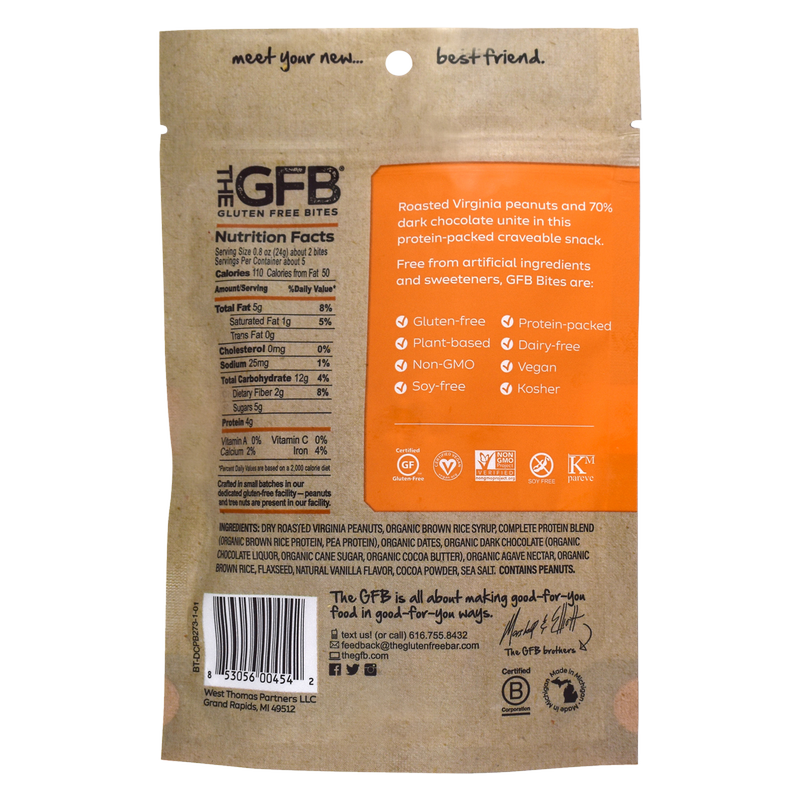 The GFB Dark Chocolate Peanut Butter Bites 4oz Bag