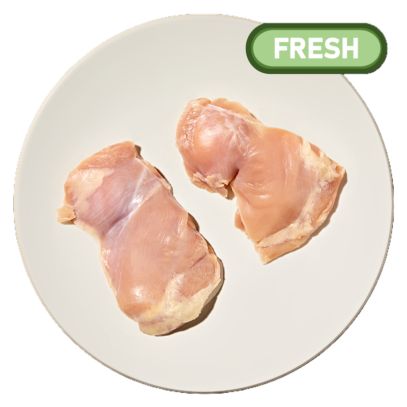 Mission Driven Chicken Thighs, Antibiotic-Free, Vegetable-Fed Boneless Skinless - 14 Oz