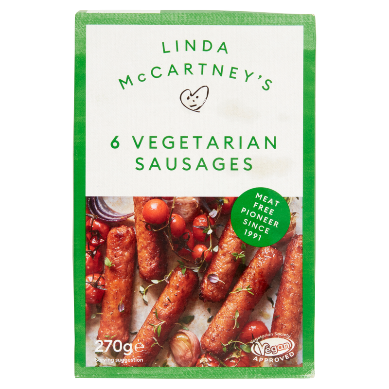 Linda McCartney 6 Vegetarian Sausages, 270g