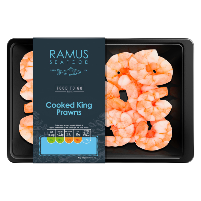 Ramus Cooked King Prawns, 200g