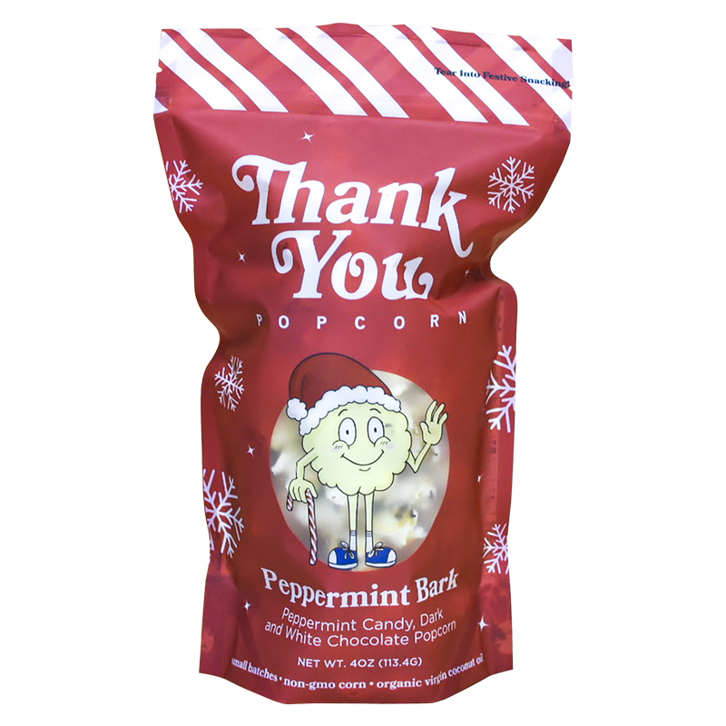 Thank You Popcorn Peppermint Bark Popcorn 4oz bag