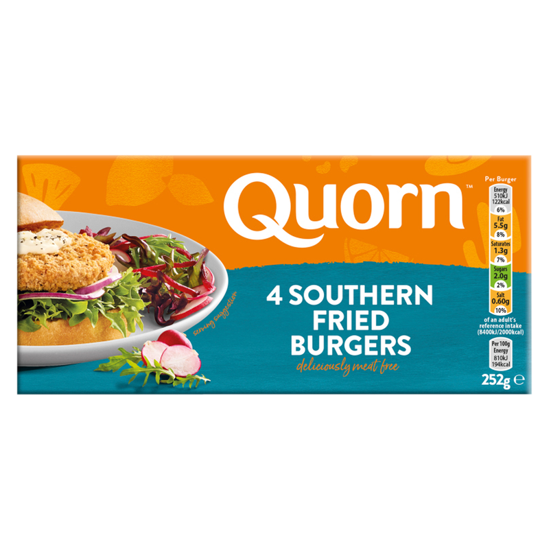 Quorn Vegetarian Southern Style Burger, 252g