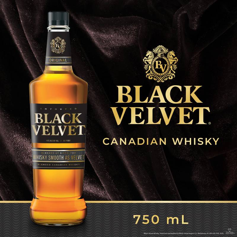 Black Velvet Whisky Canadiense 750 ml (80 Proof)