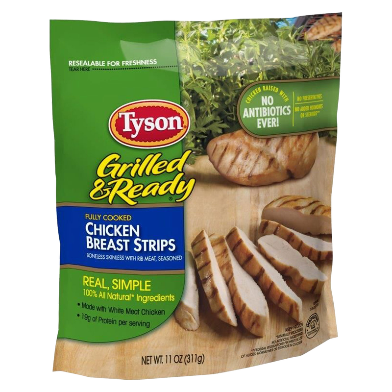 Tyson Grilled & Ready Frozen Chicken Breast Strips 11oz