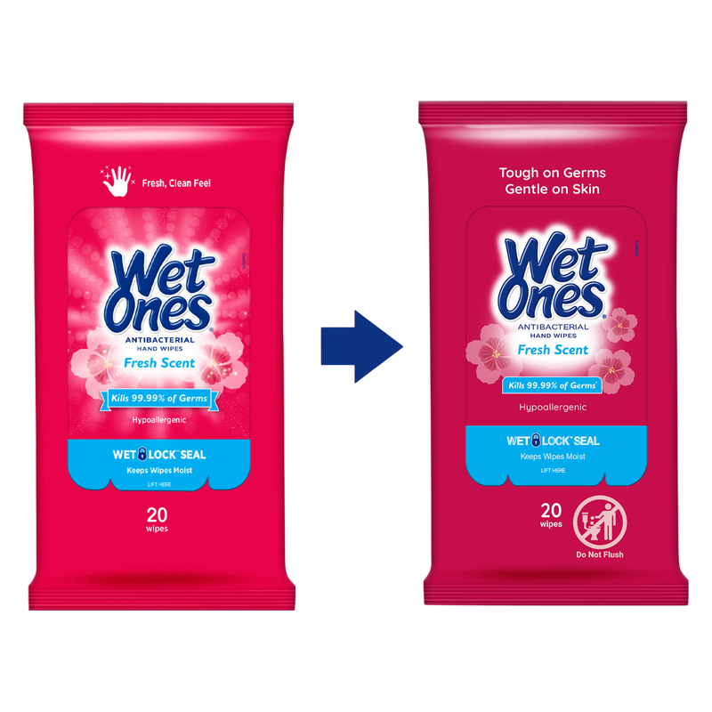 Wet Ones Fresh Scent Antibacterial Hand Wipes 20ct