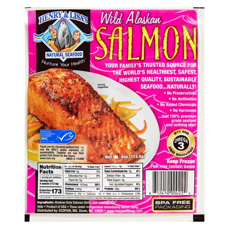 Henry & Lisa's Frozen Wild Alaskan Salmon 4oz