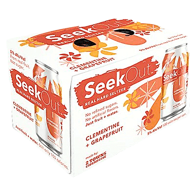SeekOut Seltzer Clementine and Grapefruit 6pk 12oz Can