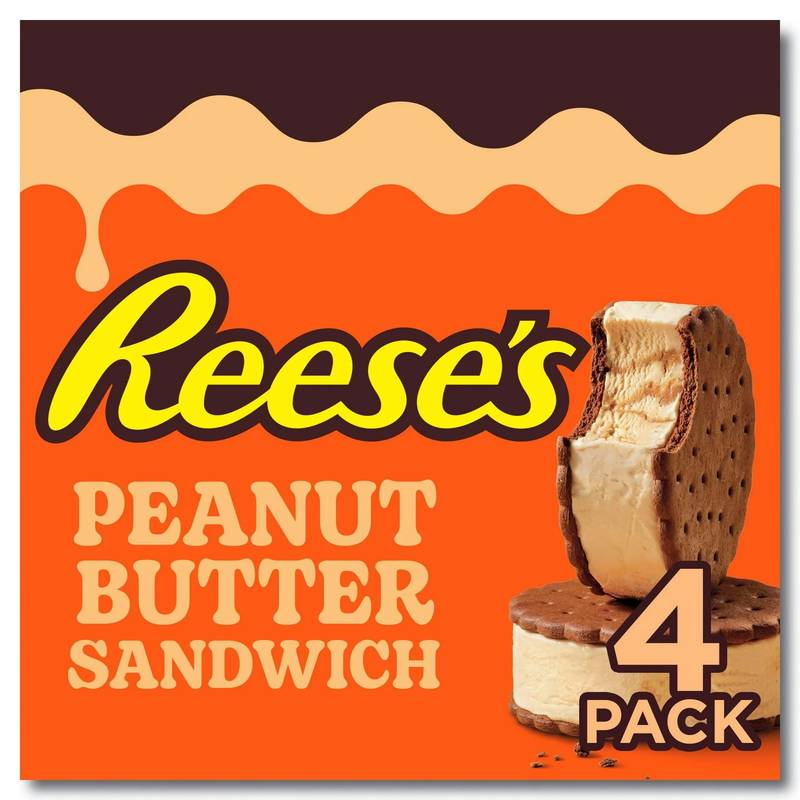Reese's Peanut Butter Frozen Dairy Dessert Sandwich 4ct