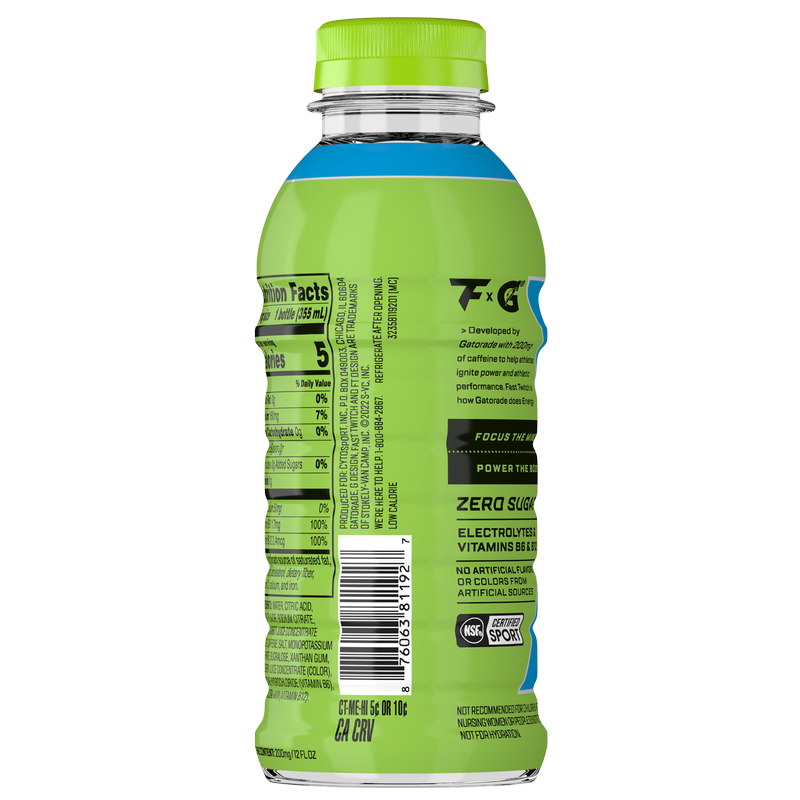 Fast Twitch Energy Drink Glacier Freeze 12oz Bottle