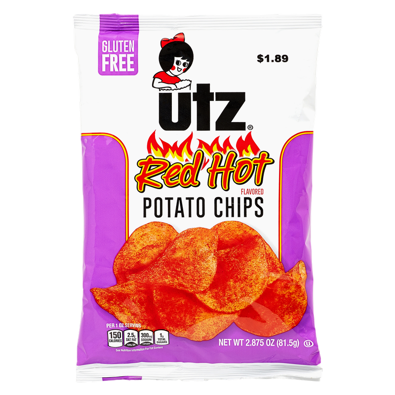 Utz Red Hot Potato Chips 2.87oz