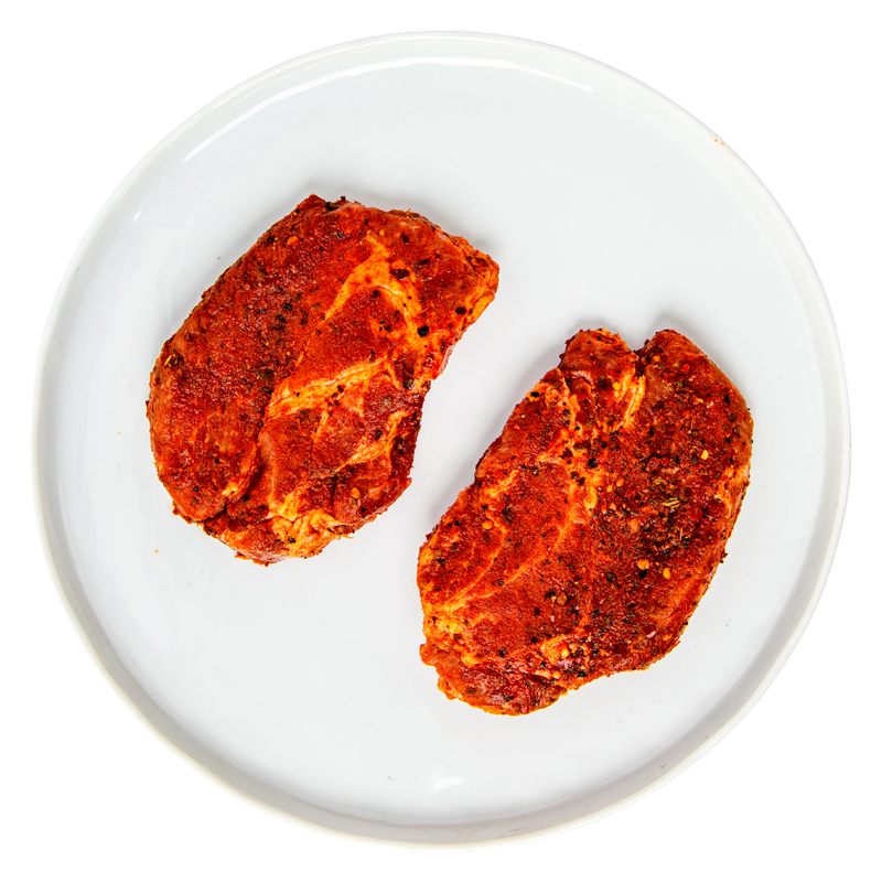 2 Pork Shoulder Steaks with Asado BBQ Rub, 360g