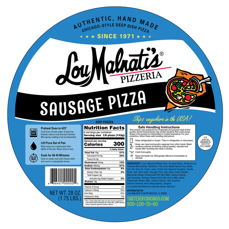 Lou Malnati's Chicago Style Sausage Pizza 28oz