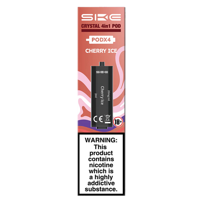 SKE Crystal Prefilled Pods Cherry Ice 20mg/ml, 4 x 2ml