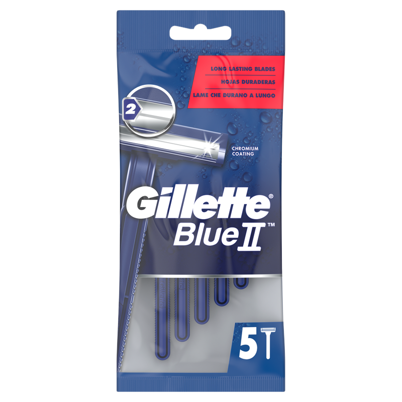 Gillette Blue II Disposable Razors, 5pcs