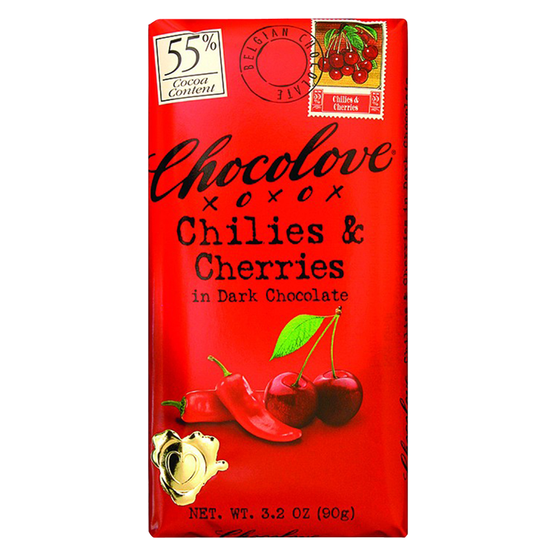 Chocolove Chillies & Cherries in Dark Chocolate 3.2oz