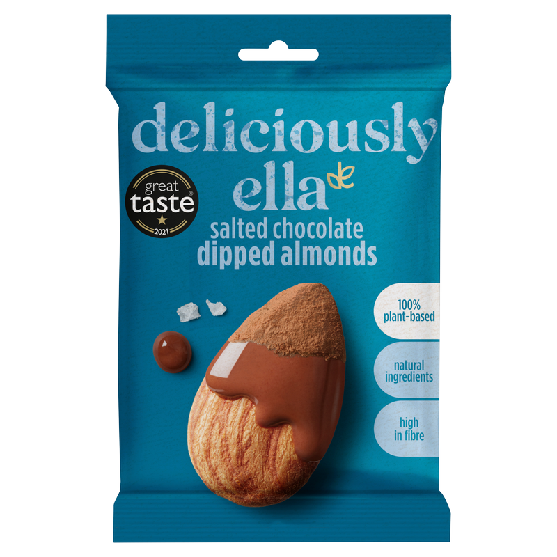 Deliciously Ella Salted Chocolate Dipped Almonds, 27g