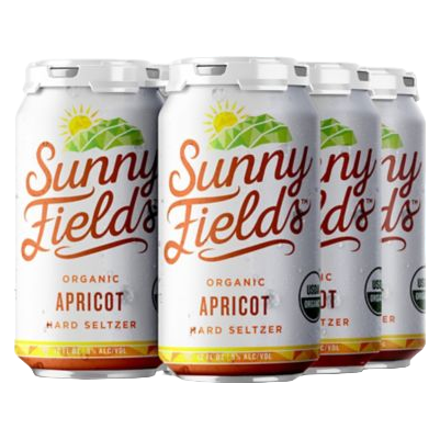 Sunny Fields Organic Seltzer Apricot 6pk 12oz