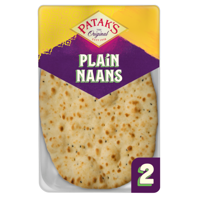 Patak's Plain Naan Bread, 2pcs