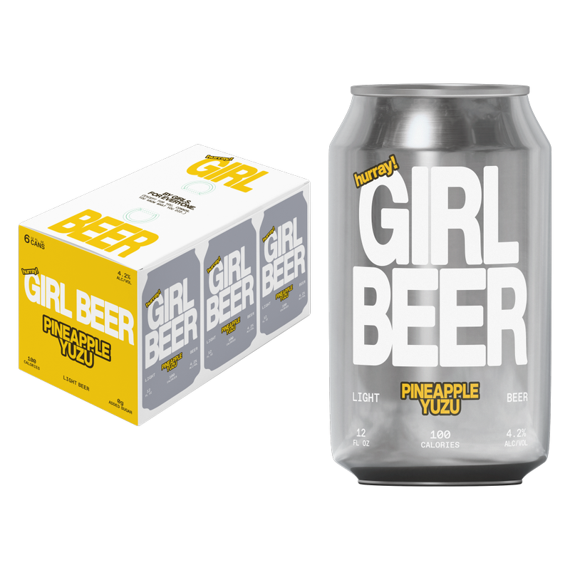 Hurray! Girl Beer Pineapple Yuzu Light Beer 6pk 12oz Can 4.2% ABV