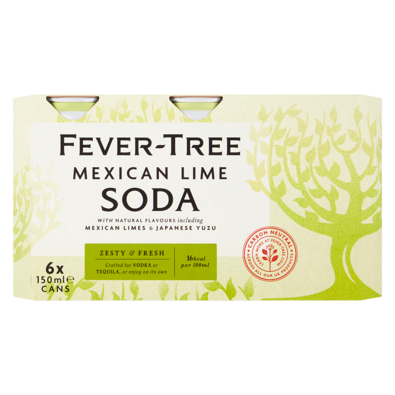 Fever-Tree Mexican Lime Soda, 6 x 150ml