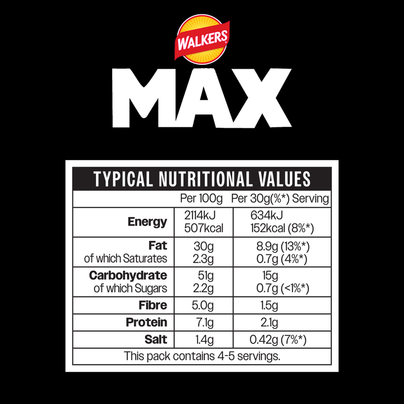 Walkers Max KFC Original Chicken Crisps, 140g