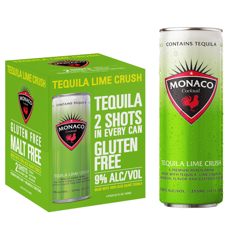 Monaco Tequila Lime Crush 4 pk 12 oz can 9% ABV