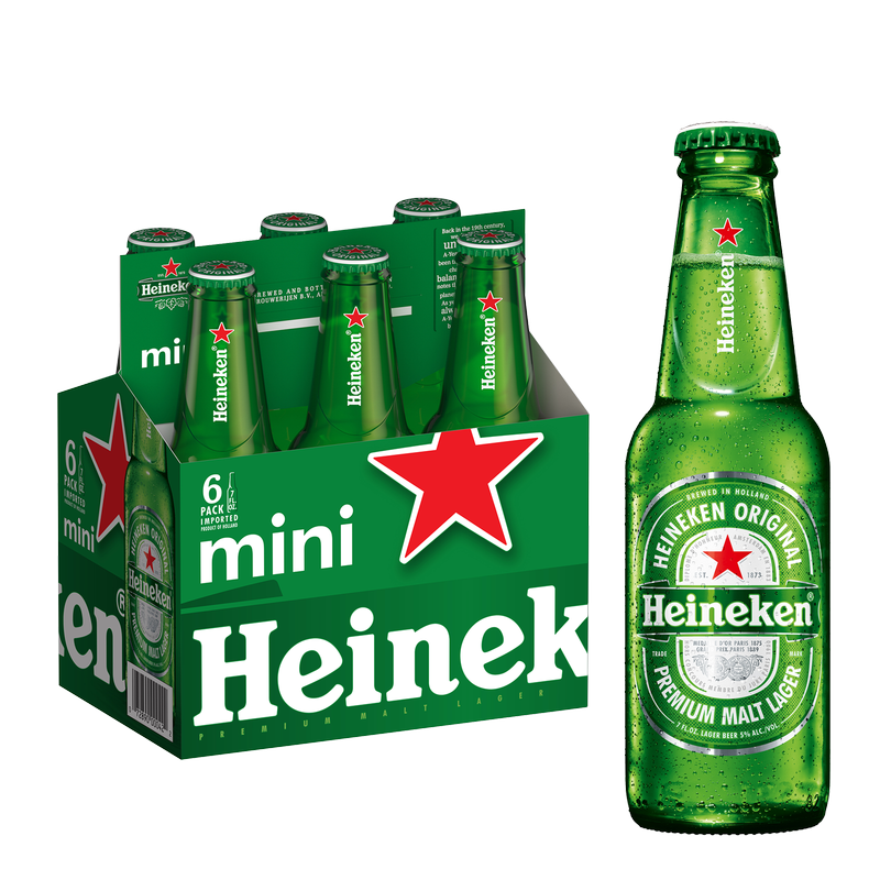 Heineken 6pk 7oz Btl 5.0% ABV