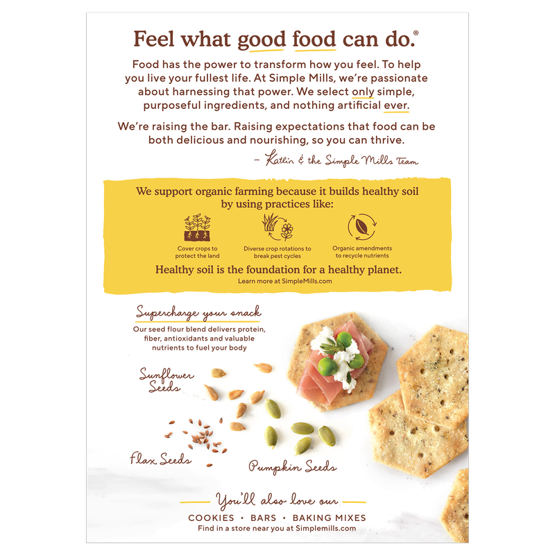Simple Mills Garlic & Herb Organic Seed Flour Crackers 4.25oz