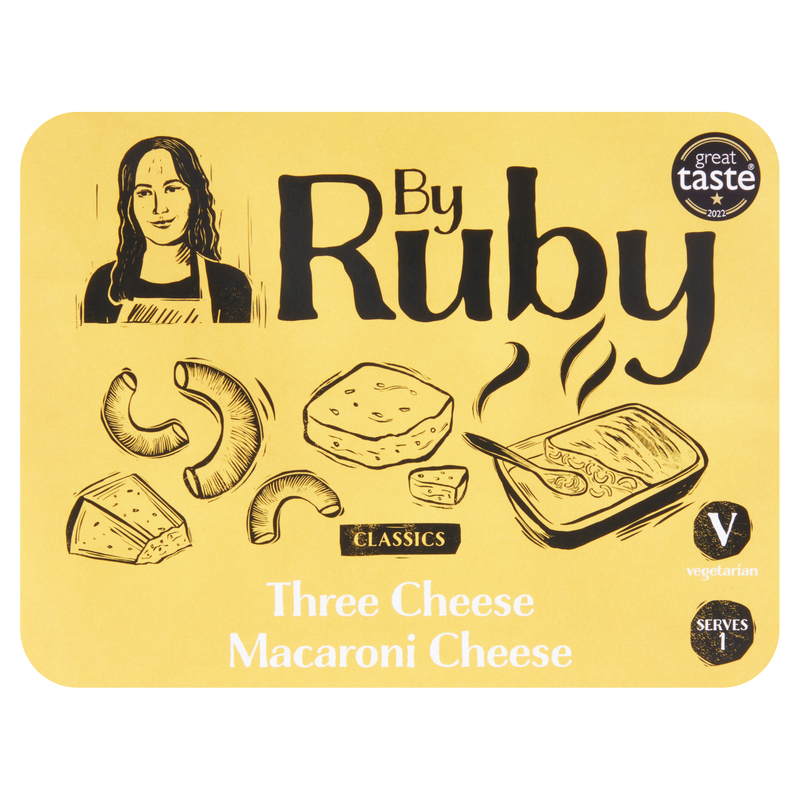 By Ruby Three Cheese Macaroni Cheese - Serves 1, 335g