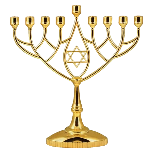 Classic Gold Geometric Menorah