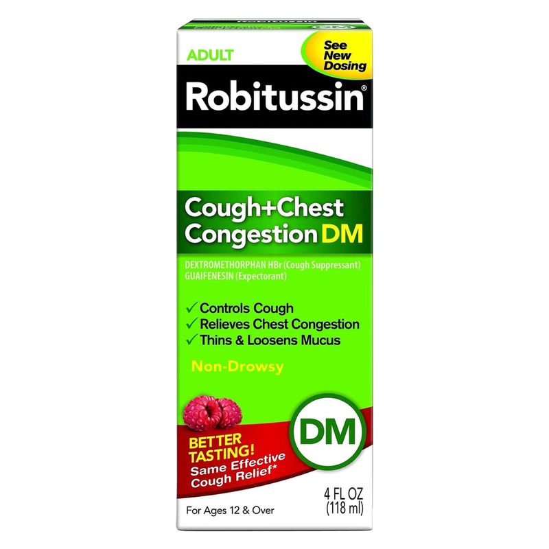 Robitussin Adult Non-Drowsy Peak Cold, Cough & Chest Congestion DM Liquid 4oz