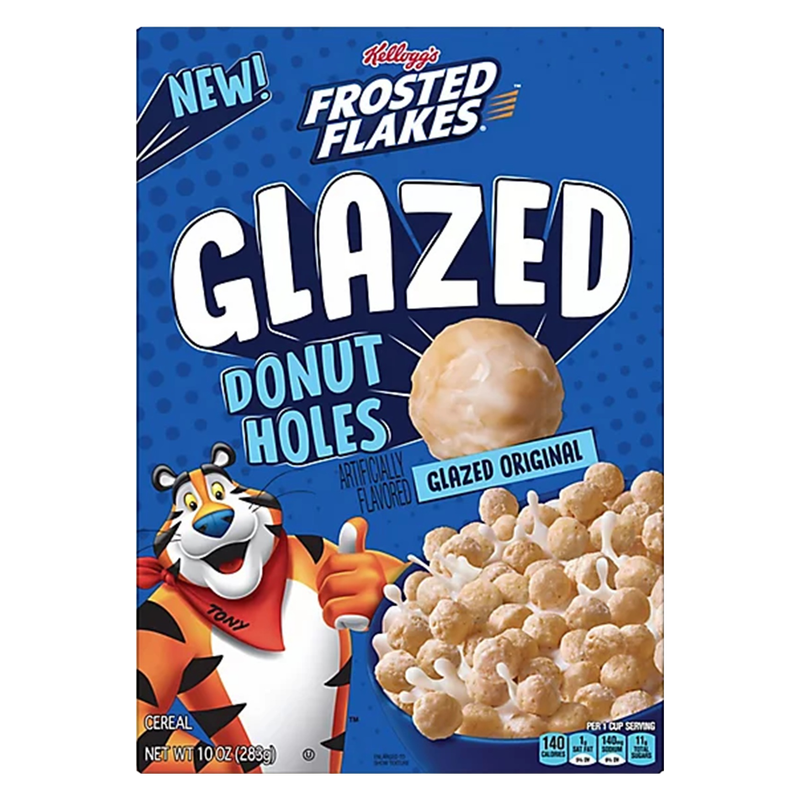 Kellogg's Donut Holes Frosted Flakes Glazed Cereal, 10oz. 