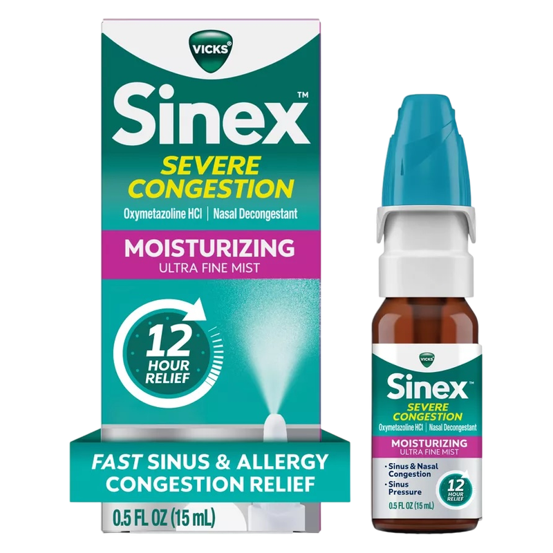 Vicks Sinex SEVERE Moisturizing Ultra Fine Mist with Aloe Nasal Spray 265 sprays/0.5oz