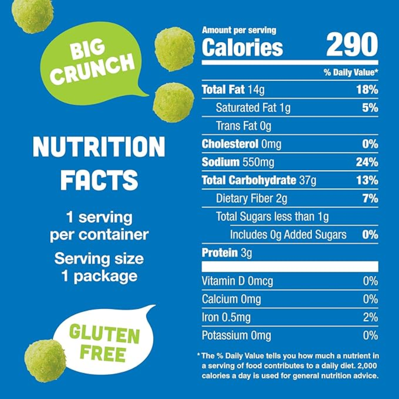 Vlasic Pickle Balls, Dill Pickle Flavored Corn Puffs, 2 oz